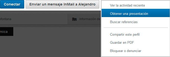 Clientes en Linkedin: pedir presentacion